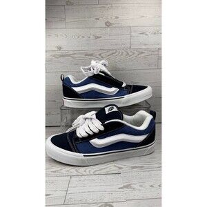 Vans Knu Skool Black Navy And White Chunky Skate Shoes Sz 10.5 Men’s READ #305